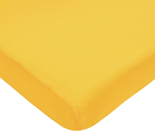 Cotton Fitted Crib Sheet 52x28", Golden Yellow