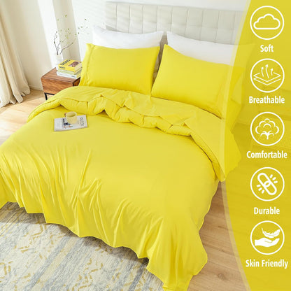 Twin Size Sheet Set, 3 Piece Soft Bed Sheets, Deep Pockets
