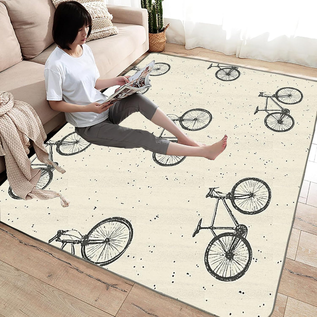Abstract Area Rug Living Room Modern Geometric Patchwork Floor Decor for Bedroom, Office, Living Room, Entryway, boy Home Dorm Decor Aesthetic(Yellow)-2x3ft
