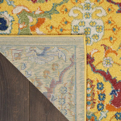 Allur Yellow Multicolor 4' x 6' Area Rug - Easy Clean, Non Shedding, Bed Room, Living Room, Dining Room, Kitchen (4' x 6')