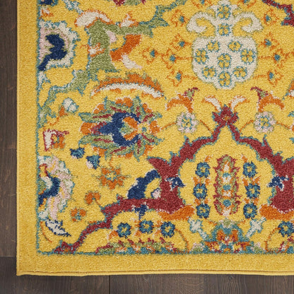 Allur Yellow Multicolor 4' x 6' Area Rug - Easy Clean, Non Shedding, Bed Room, Living Room, Dining Room, Kitchen (4' x 6')
