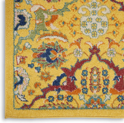 Allur Yellow Multicolor 4' x 6' Area Rug - Easy Clean, Non Shedding, Bed Room, Living Room, Dining Room, Kitchen (4' x 6')