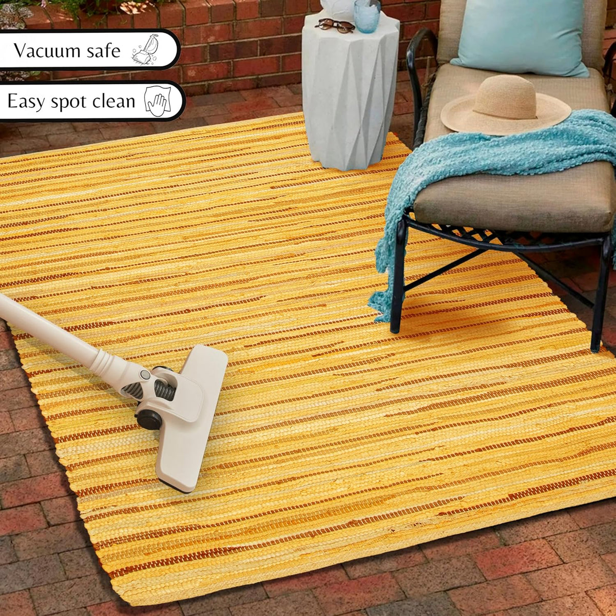 Chindi Area Rug 3x5 Feet - Mustard