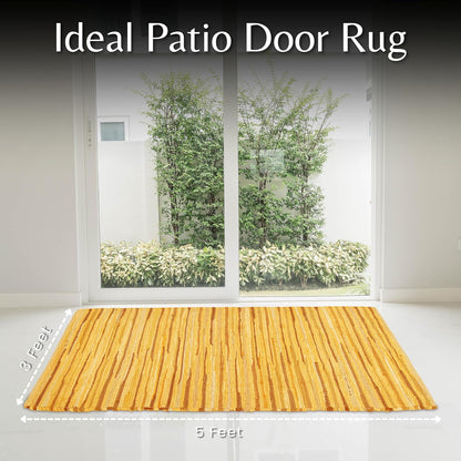 Chindi Area Rug 3x5 Feet - Mustard