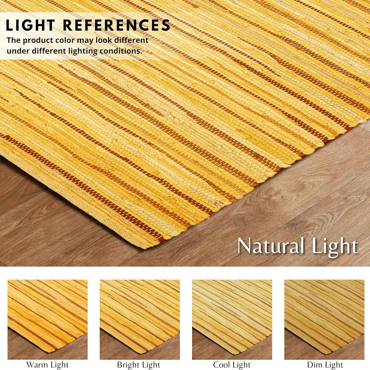 Chindi Area Rug 3x5 Feet - Mustard