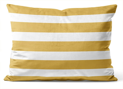 Yellow Stripe Standard Pillowcase Rectangle Zippered Double Sided Printing 20x26 Inches Decorative Throw Pillow Case Cushion Cover