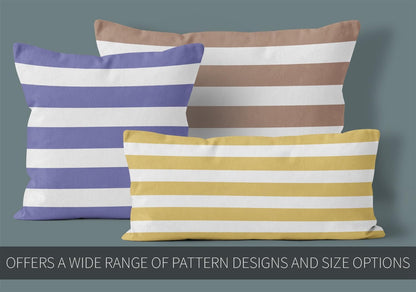 Yellow Stripe Standard Pillowcase Rectangle Zippered Double Sided Printing 20x26 Inches Decorative Throw Pillow Case Cushion Cover