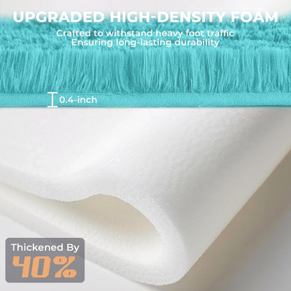 4x6 Aqua Blue Rugs for Bedroom, Ultra-Soft Fluffy Area Rugs for Living Room, 4 x 6 Shag Carpet for Nursery, Kids, Girl, Boy, Baby, Plush, Fuzzy, Shaggy, Cute Home Decor