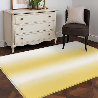 Area Rug Gradient Lemon Yellow Abstract Rectangle Area Rugs Washable Rug for Living Room Bedroom Dining Room, Modern Aesthetic Art Soft Non-Slip Floor Carpet 3x5ft