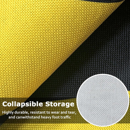 Classical Modern Black and Yellow Stripe Pattern Area Rug for Living Room 5x7 Outdoor Rug Non Slip&Non-Shedding Low Pile Indoor Large Carpets for Bedroom, Dining Room, Home Office, Bathroom