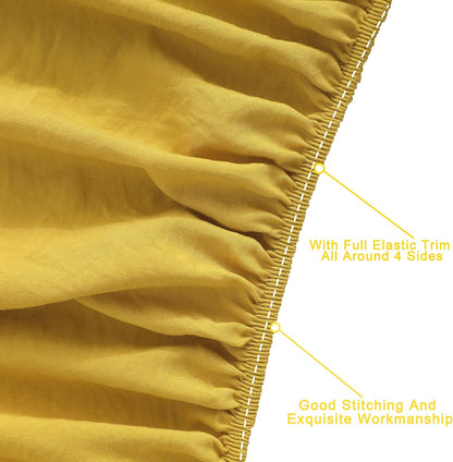 4-Piece Microfiber Toddler Bedding Set, Yellow