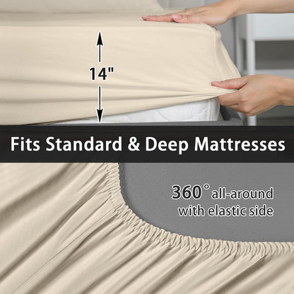 Full Comforter Set with Sheets, 7 Pieces Lemon Citrus Bedding
