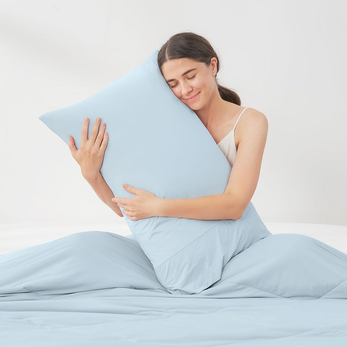2 Pack Cooling Pillow Cases, Standard 20" x 26", Blue