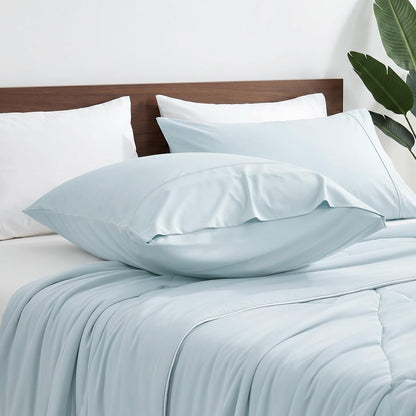 2 Pack Cooling Pillow Cases, Standard 20" x 26", Blue