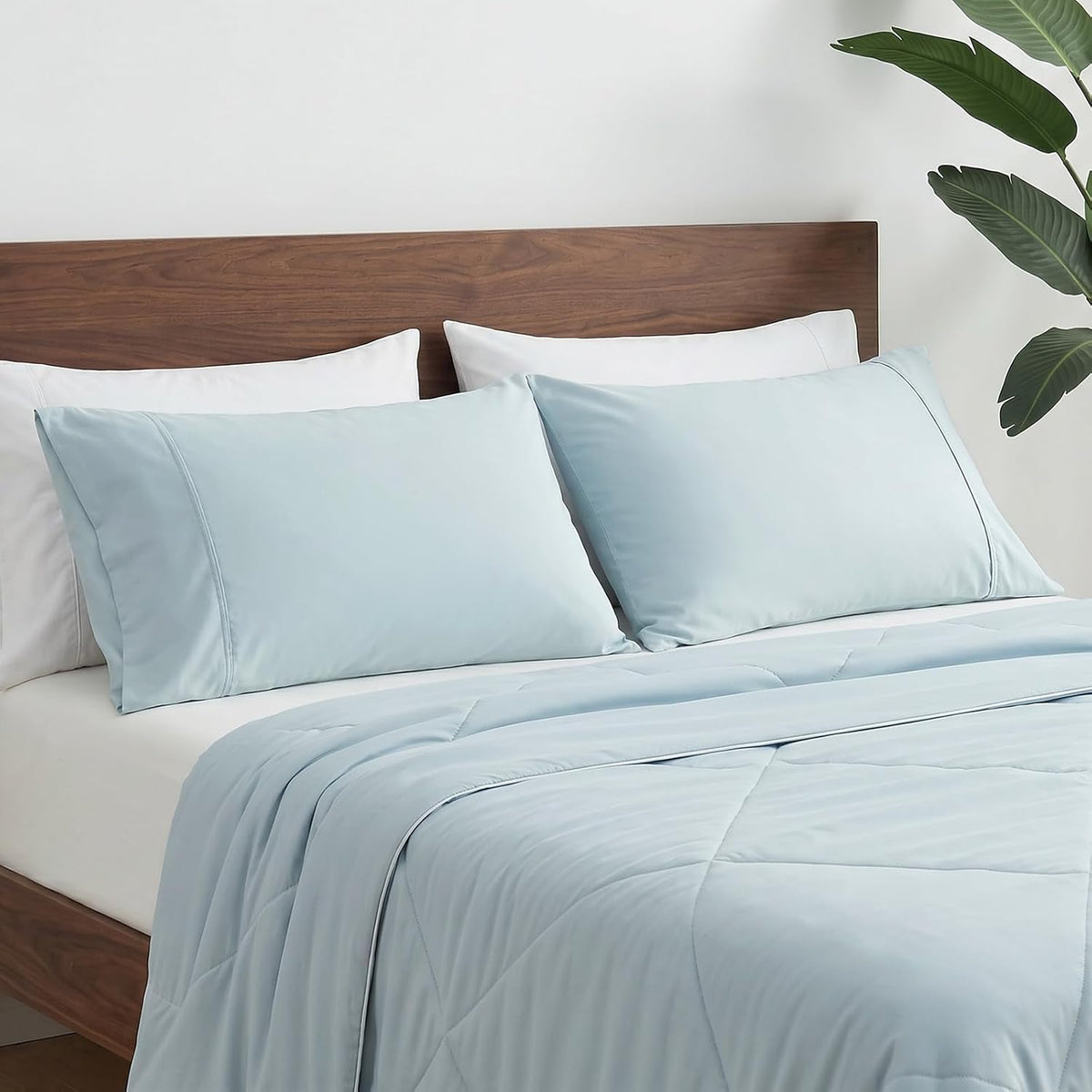 2 Pack Cooling Pillow Cases, Standard 20" x 26", Blue