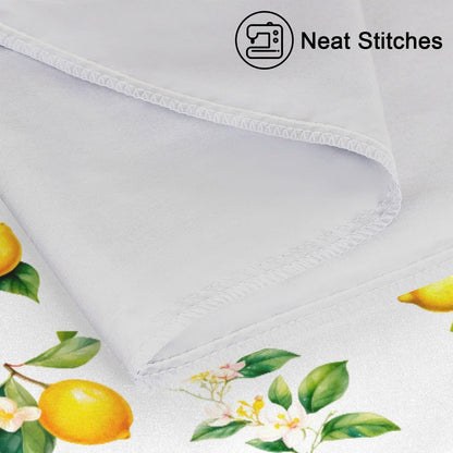 Satin Pillowcase for Hair and Skin Flower Yellow Lemon Soft Slip Cooling Pillow Covers with Hidden Zipper Standard Size Pillow Case for Bed Couch Women Men Kids Girls Boys 20x26in