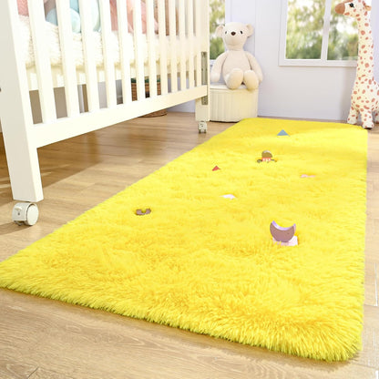 Fluffy Area Rugs 2x6, Soft Washable Shag Rug for Bedroom Girls Room