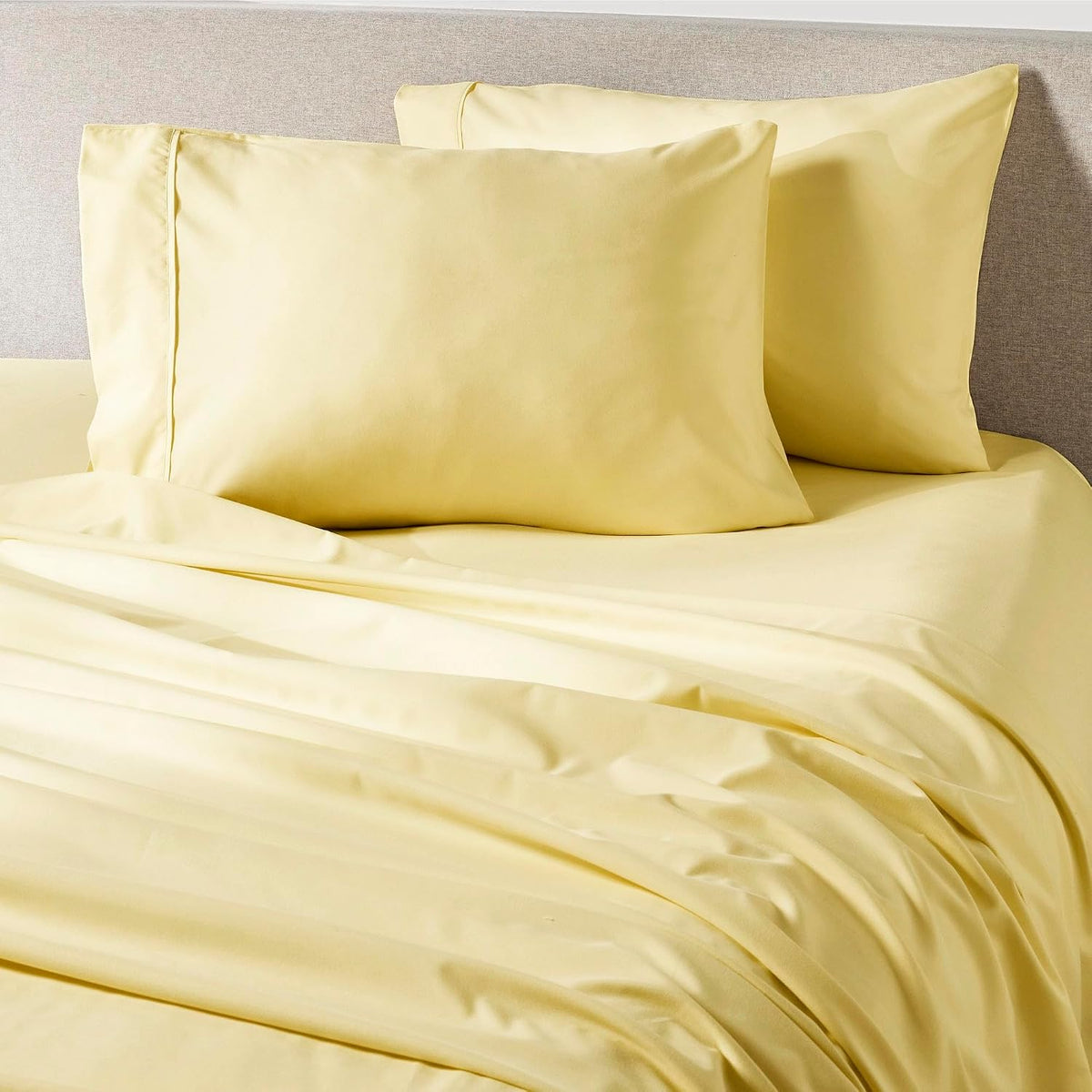 Cooling Bed Sheets (Split King, Buttercream Yellow)
