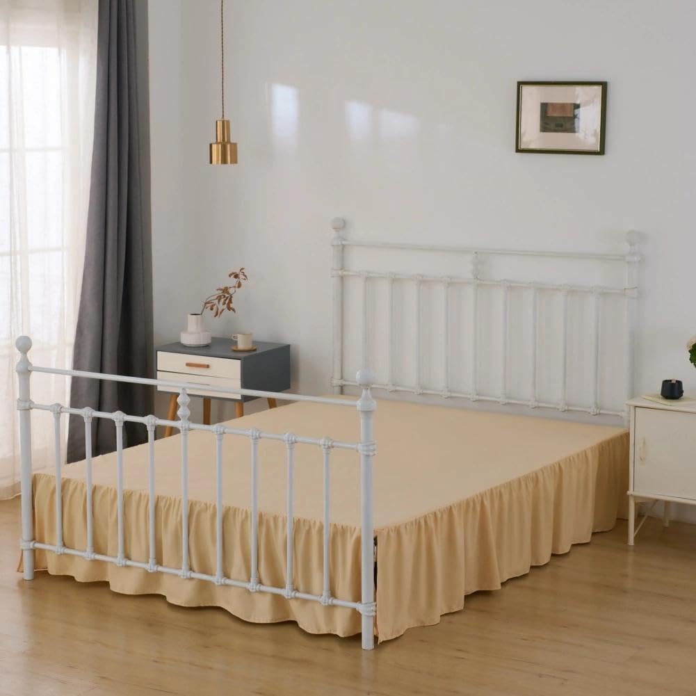 Bed Skirt Full Size Ruffled Bed Skirts with Split Corners