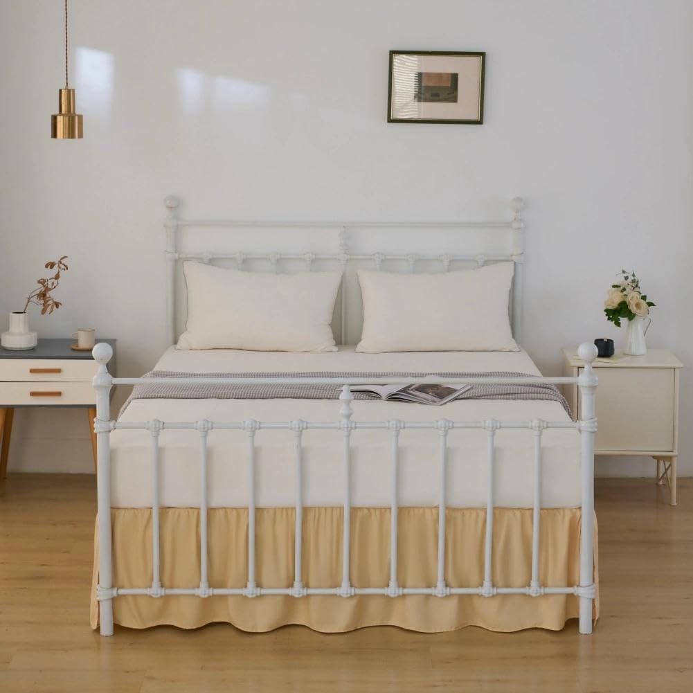 Bed Skirt Full Size Ruffled Bed Skirts with Split Corners
