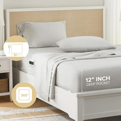 Gloria Comforter Set, Twin XL, 6 Piece, Gray/Yellow