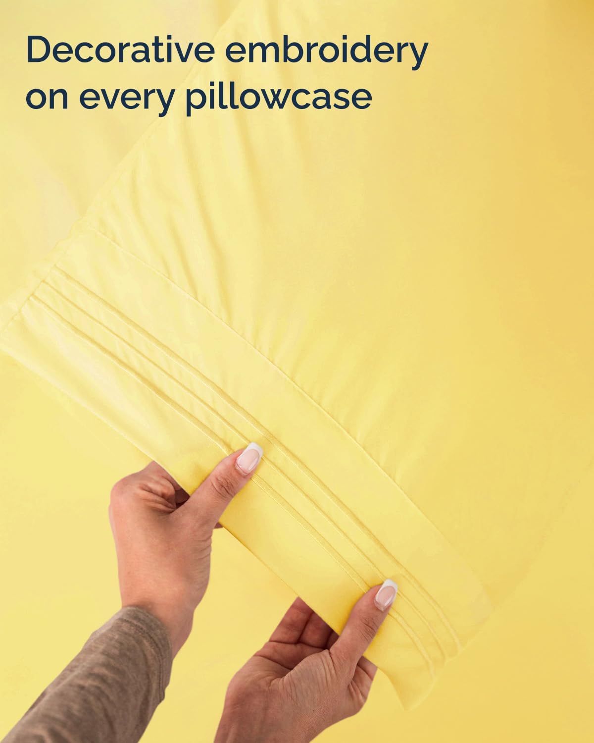 Twin Size 3 Piece Sheet Set - Comfy Breathable & Cooling Sheets - Yellow