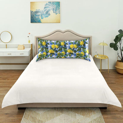 Satin Pillowcase 1 Pack Lemon Yellow Citrus Fruits (34) Similar to Silk Pillow Cases, 20" x 26" Soft Smooth Breathable Cool Pillow Cover for Hair and Skin, Standard Size