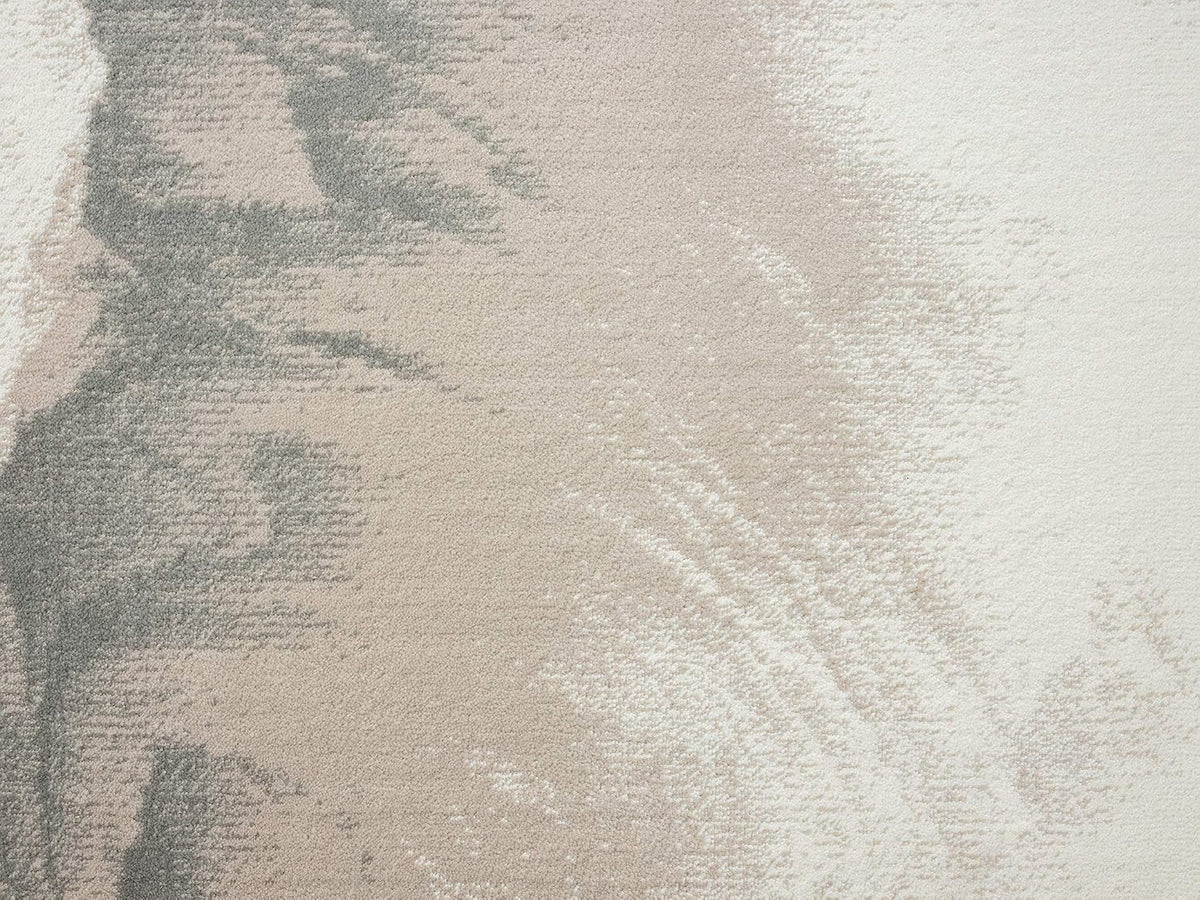 Rugs Modern 4' x 6' Neutral Beige & Cream Swirl Area Rug - Contemporary Geometric 3D Bedroom Rug