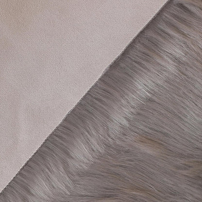 linmopm Faux Fur Sheepskin Rug, Grey, 2x3 ft