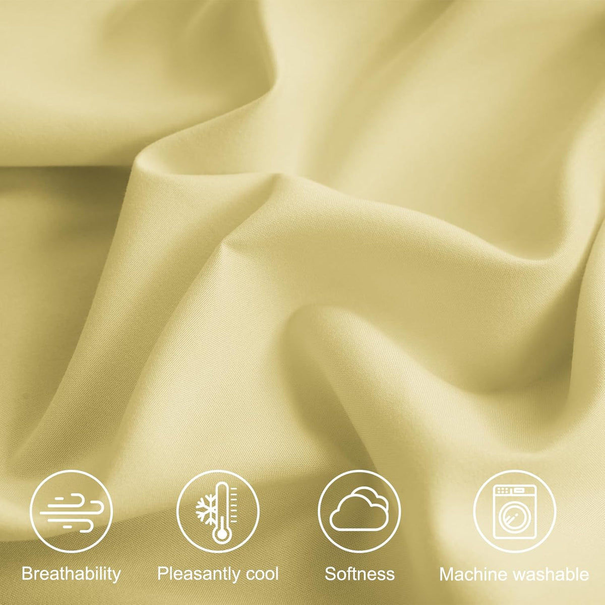 Bedding Twin Sheets Set - Soft Bed Sheets - Cooling Breathable Bedding Set with 16" Deep Pocket (3 Pieces, Twin, Pineapple Yellow)