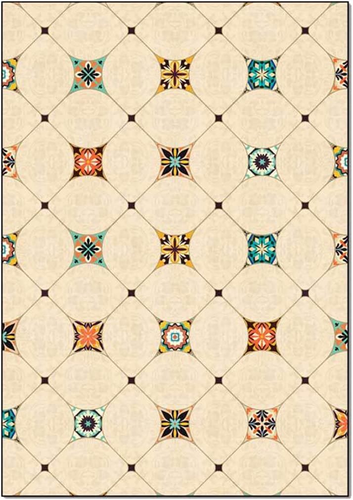 Modern Abstrac Area Rug Geometry Carpet for Farmhouse Bedroom Large Living Room Rugs Indoor Outdoor Door Mats Soft Non Slip Courtyard Kitchen Runner Decor Carpets 4.2' X 6.2'/Yellow