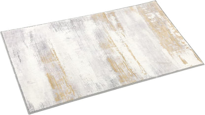Door Mat, Faux Wool Front Indoor Door Mat 24X36, Yellow Washable