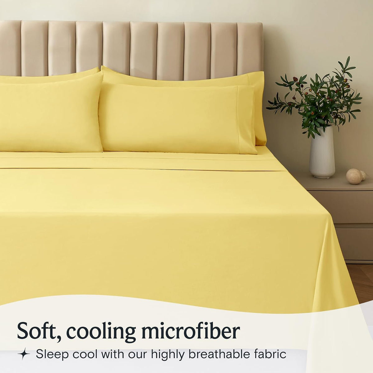 Twin XL Sheets Set, Cooling & Soft Deep Pocket Bed Sheets, 3PC
