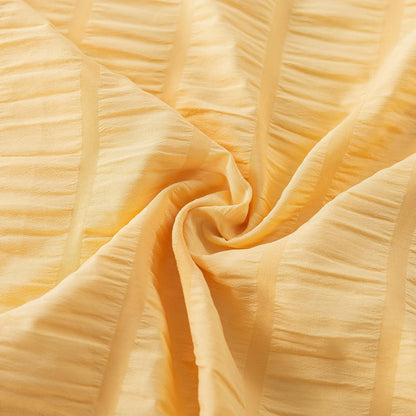 Seersucker Body Pillowcases, 20x54 inches Long Pillowcase Ruffled Pillowcases Shabby Chic Boho Ruffled Fringe Decor Body Pillowcase Light Yellow