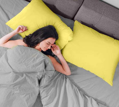 Set of 2 Pillow Protectors with Zipper Standard Size, Pillow Covers
