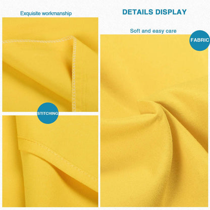 2-Pack Microfiber Queen Pillow Cases, Envelope Closure, Yellow