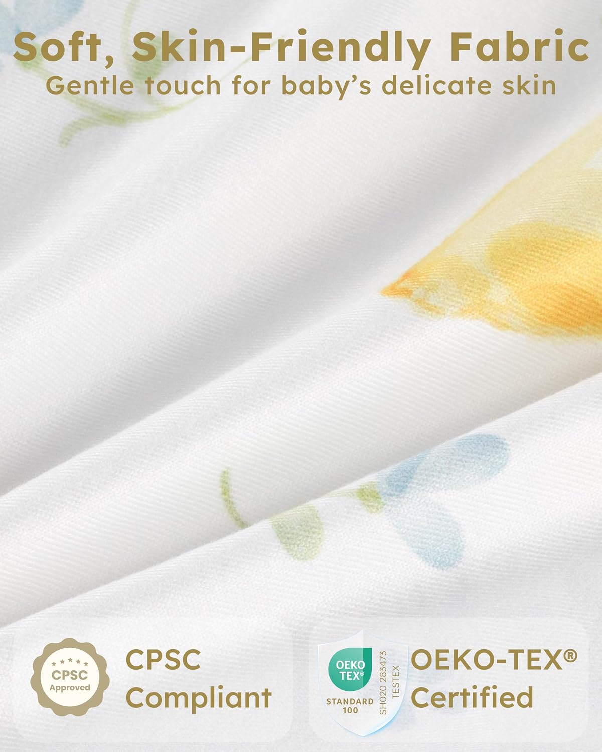 Baby Crib Sheets for Boys Girls, Toddler Bed Sheets Fitted for 52"x28" Standard Crib and Toddler Mattresses, 4 Pack Soft Breathable Stretchy Microfiber Yellow Green Lemon