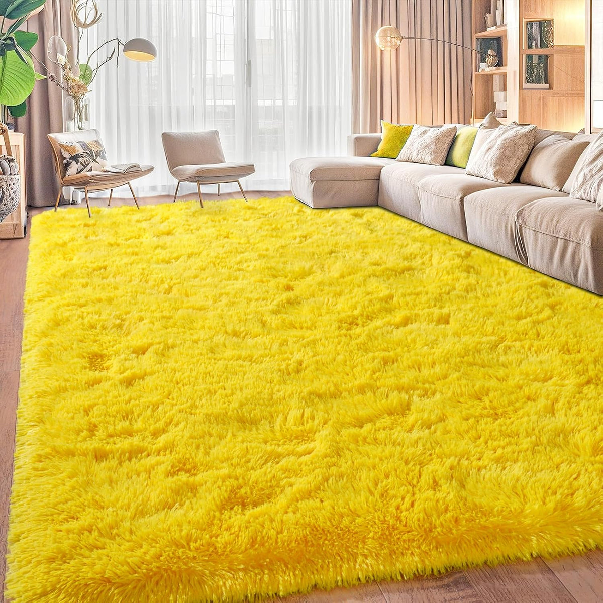 5x7ft Non-Slip Area Rugs,Shaggy Carpets for Living Room Thick Fluffy Rug