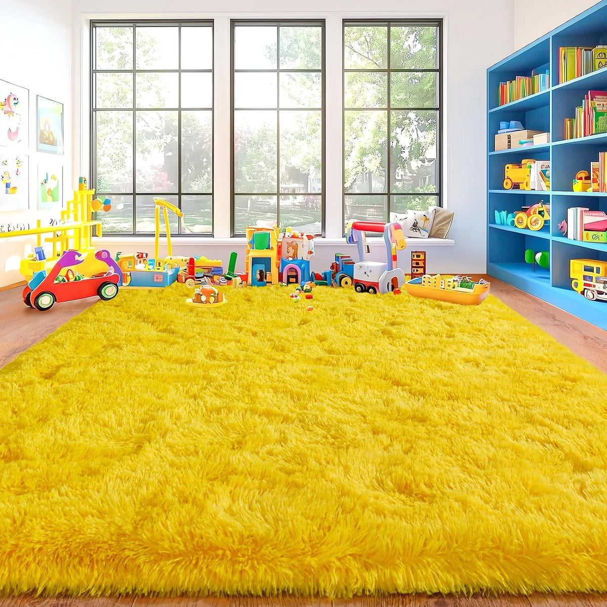 5x7ft Non-Slip Area Rugs,Shaggy Carpets for Living Room Thick Fluffy Rug