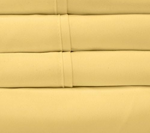 Full Size Bed Sheets - 6 Piece 1500 Supreme Collection Fine Brushed Microfiber Deep Pocket Full Sheet Set Bedding - 2 Extra Pillow Cases, Great Value, Full, Yellow