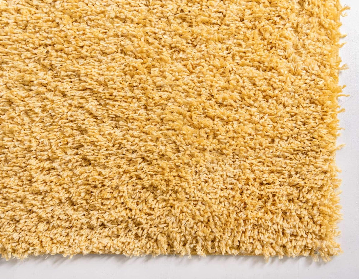 Davos Shag Collection Area Rug - Solid (5' 3" x 8' Rectangle, Sun Yellow)