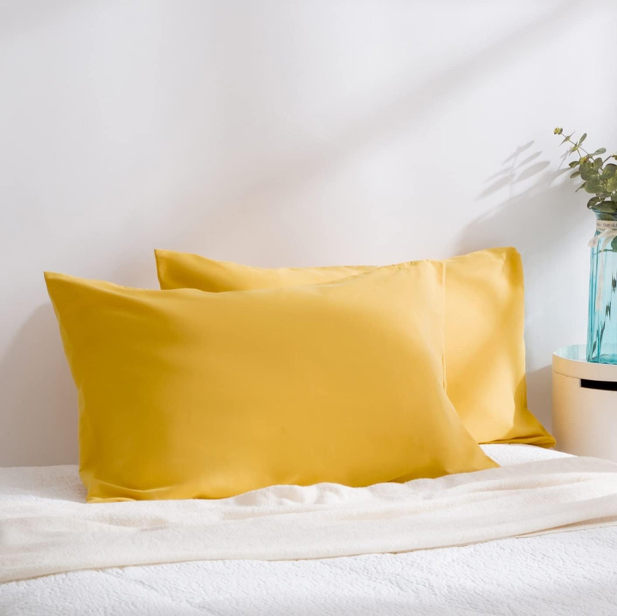Standard Microfiber Pillowcases Set of 2, 20"x30" (Spicy Mustard)