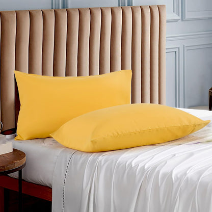 Standard Microfiber Pillowcases Set of 2, 20"x30" (Spicy Mustard)