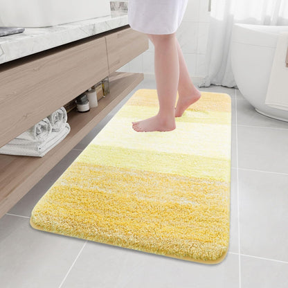 Microfiber Bathroom Rugs, Shaggy Soft Absorbent Bath Rug, 47x24