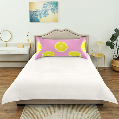 Yellow Lemons Satin Pillowcase for Hair and Skin, Soft Breathable Pillow Case Anti-Wrinkle Cooling Silk Pillow Cover with Envelope Closure for Bedroom, Standard 20 x 26 Inches