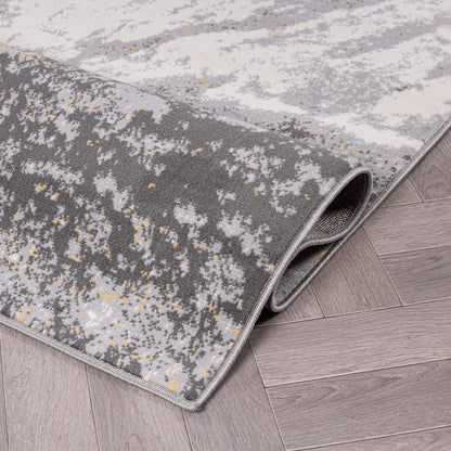 Modern Abstract Stain Resistant Soft Area Rug 5' x 7' Yellow