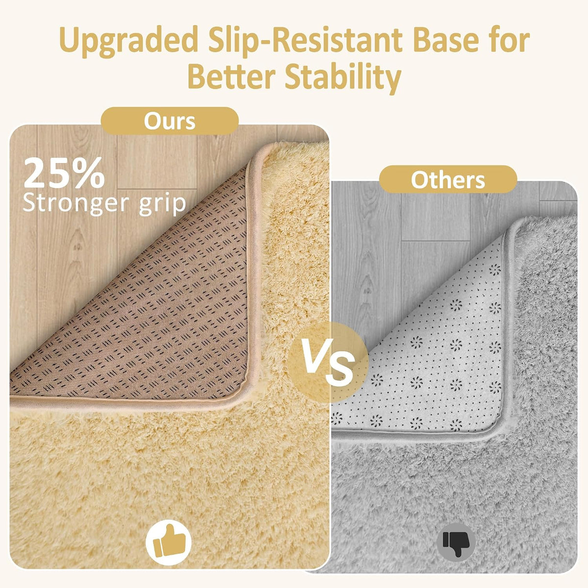 Soft Runner Rugs for Bedroom Shag Runner 2x6 Ft, Light Yellow