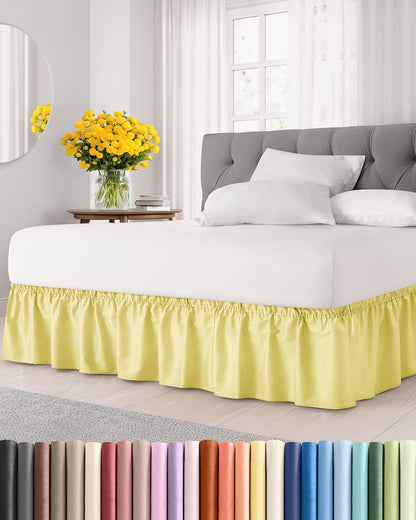 Wrap Around Dust Ruffle Bed Skirt - College Dorm Room - Twin/Twin XL